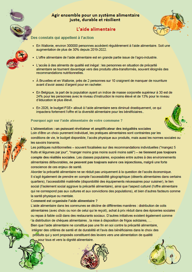 L'aide alimentaire
