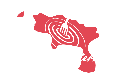 Logo Projet alimentaire territorial du Cœur du Hainaut blanc
